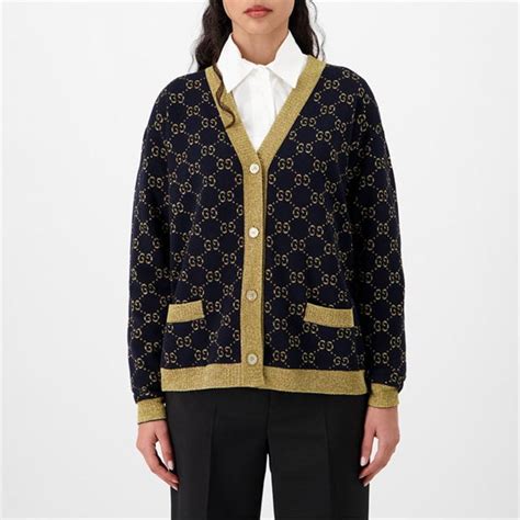 gucci cardigan gold|Gucci outlet cardigan.